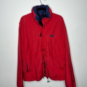 Patagonia Vintage Windbreaker Light Jacket Size Large Red